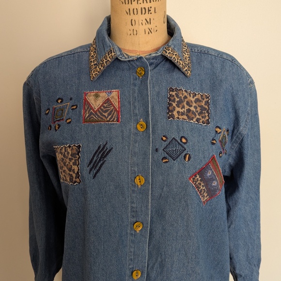 80's Jean Button Down - Picture 2 of 7